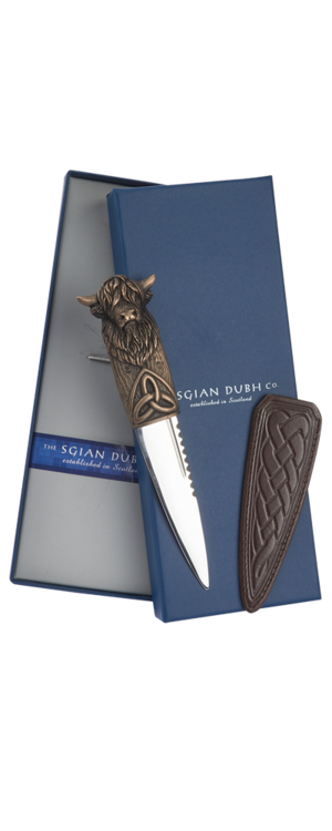 Bronze Highland Cow Daywear Sgian Dubh