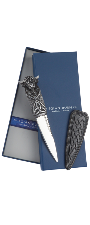 Silver Highland Cow Daywear Sgian Dubh