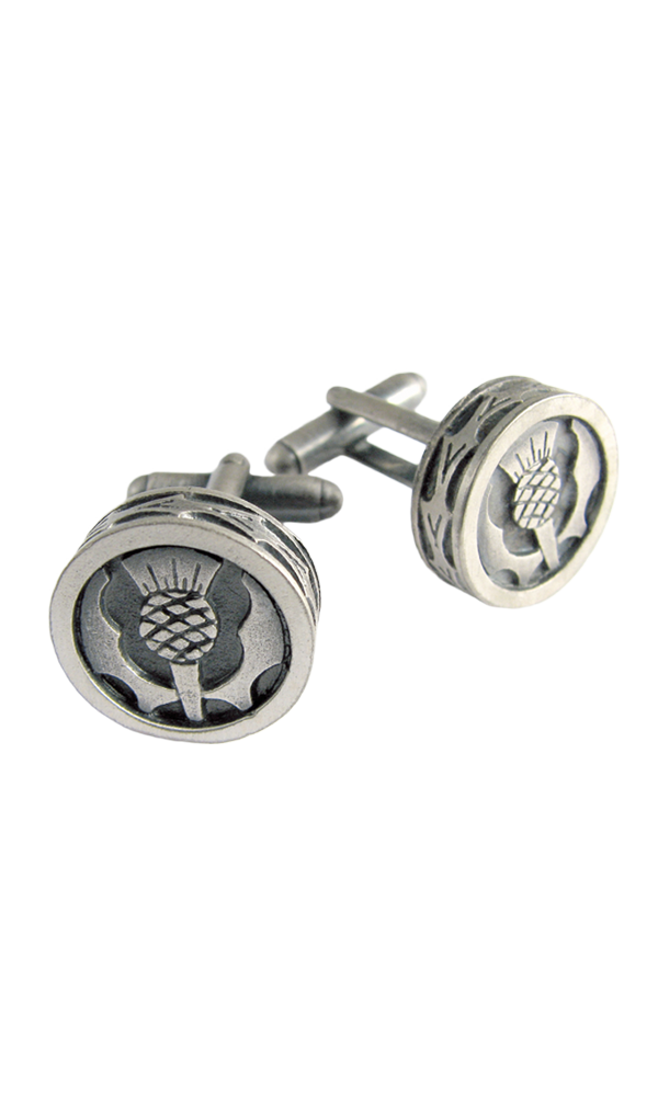 Round Thistle Matt Cufflinks Thumbnail