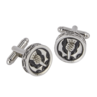 Round Thistle Polished Cufflinks Thumbnail