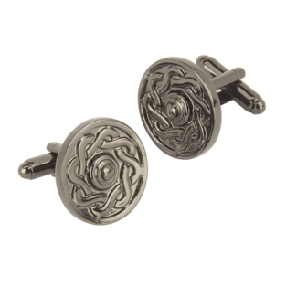 Black Chrome Celtic Cufflinks 