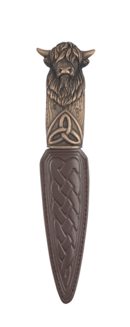 Bronze Highland Cow Daywear Sgian Dubh