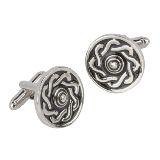 Celtic Shield Polished Cufflinks