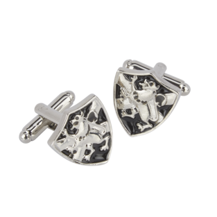 Lion Rampant & Saltire Shield Cufflinks