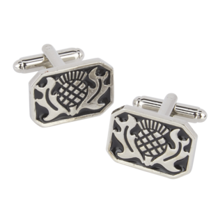 Rectangle Thistle Cufflinks