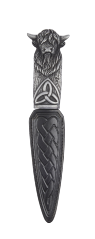 Silver Highland Cow Daywear Sgian Dubh