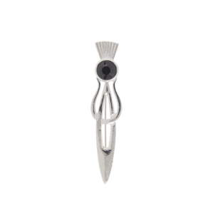 Thistle Kilt Pin With Stone